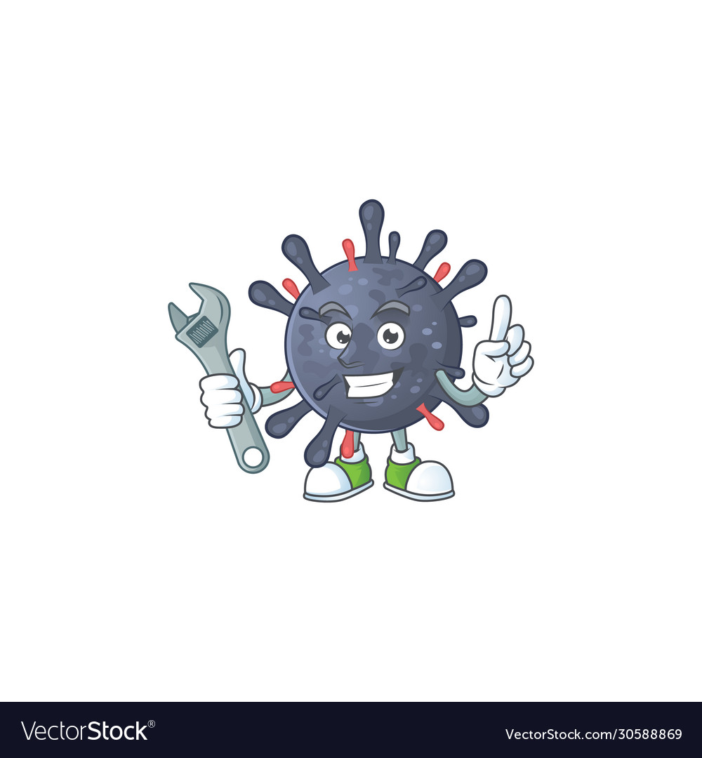 Mascot design coronavirus epidemic mechanic