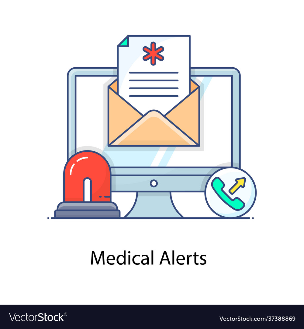 Medical alerts Royalty Free Vector Image - VectorStock