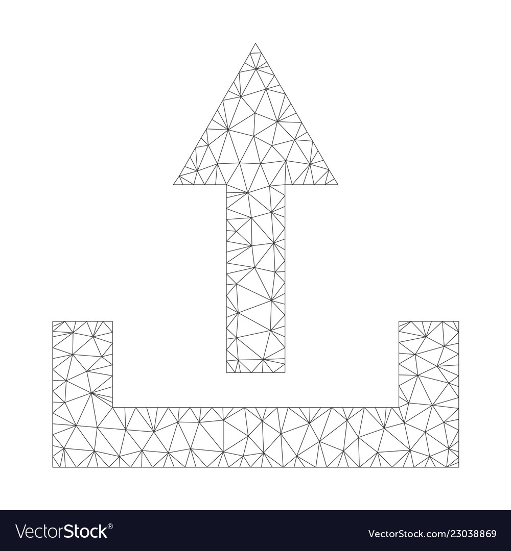 Mesh upload icon vector image Mesh upload icon