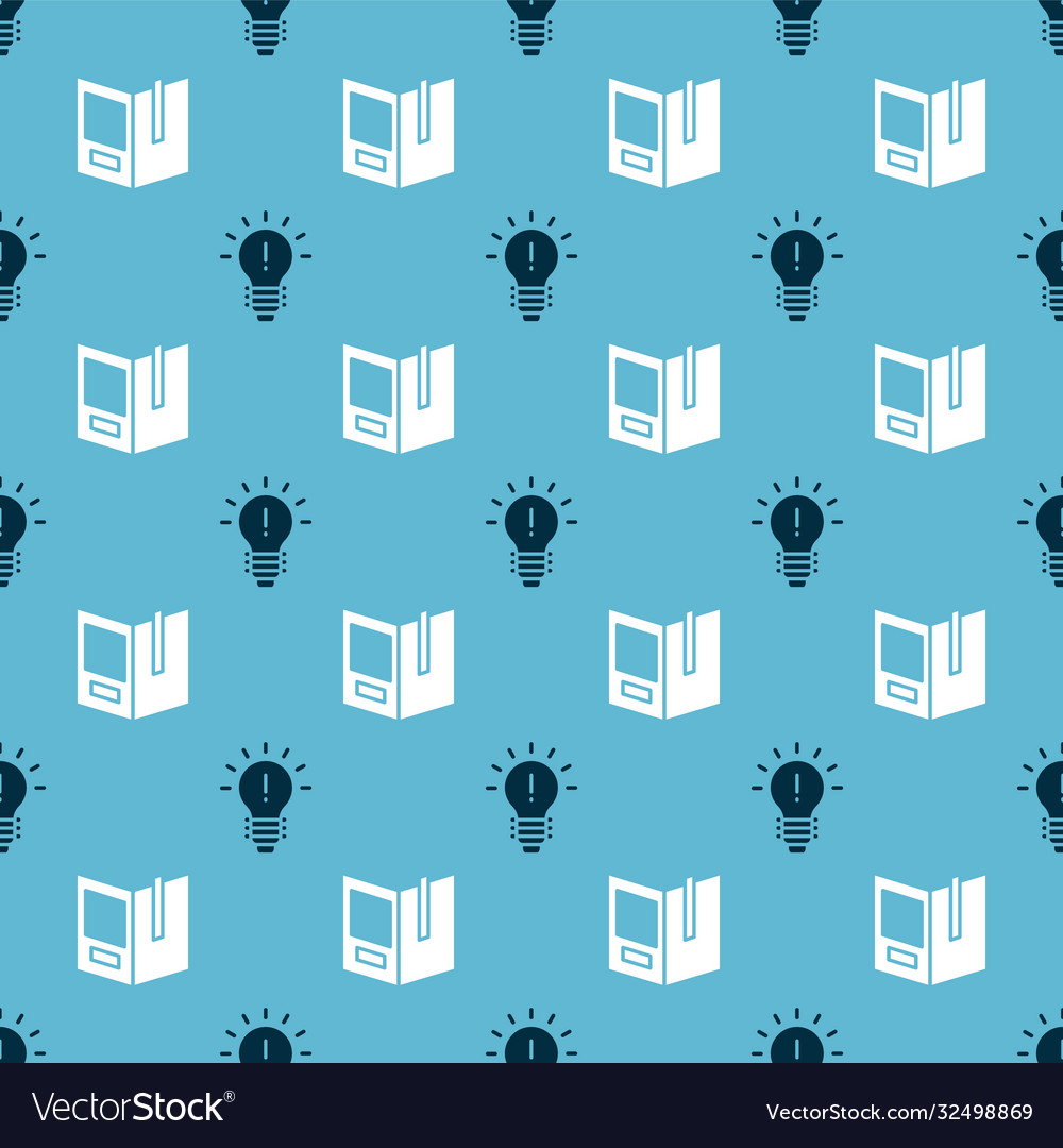 Set light bulb with concept idea and open book