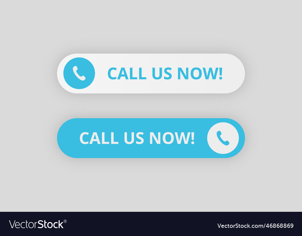 Set of call us now buttons with icon