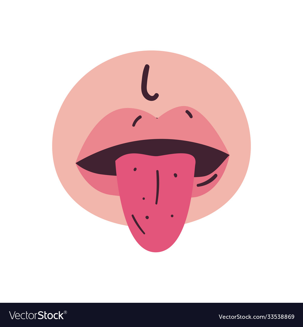 Tongue free form style icon design