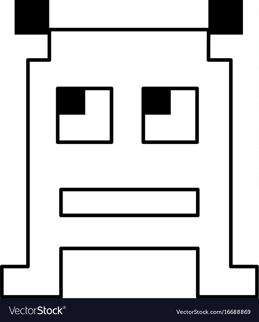 Videogame pixel character icon image