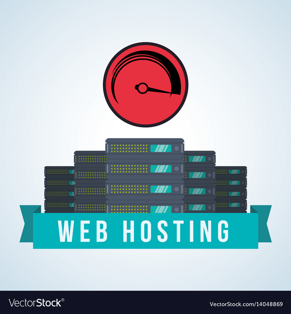 Web Hosting Design Rechenzentrum Icon isolieren