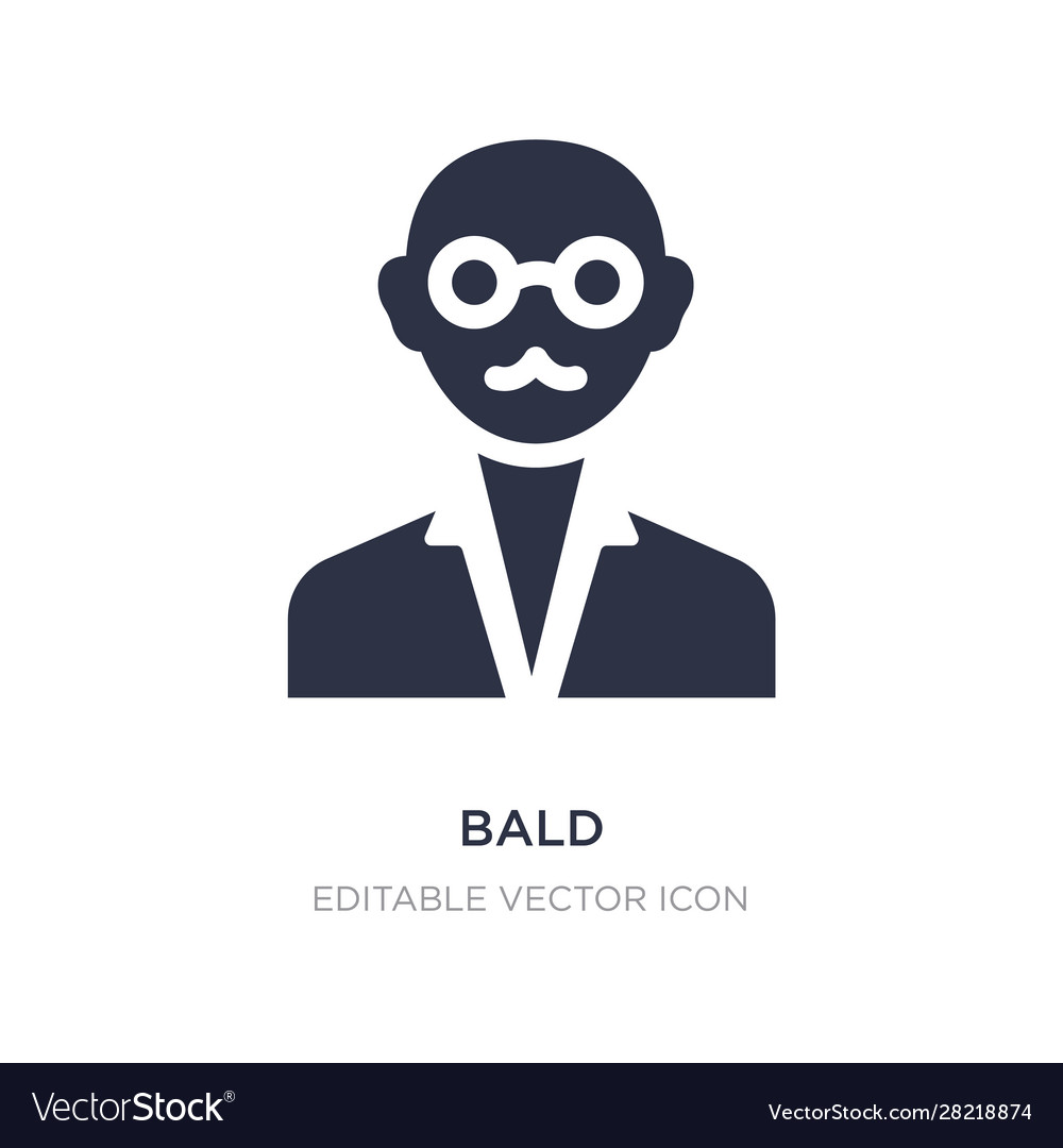 Bald icon on white background simple element from vector image Bald icon on white background simple element from