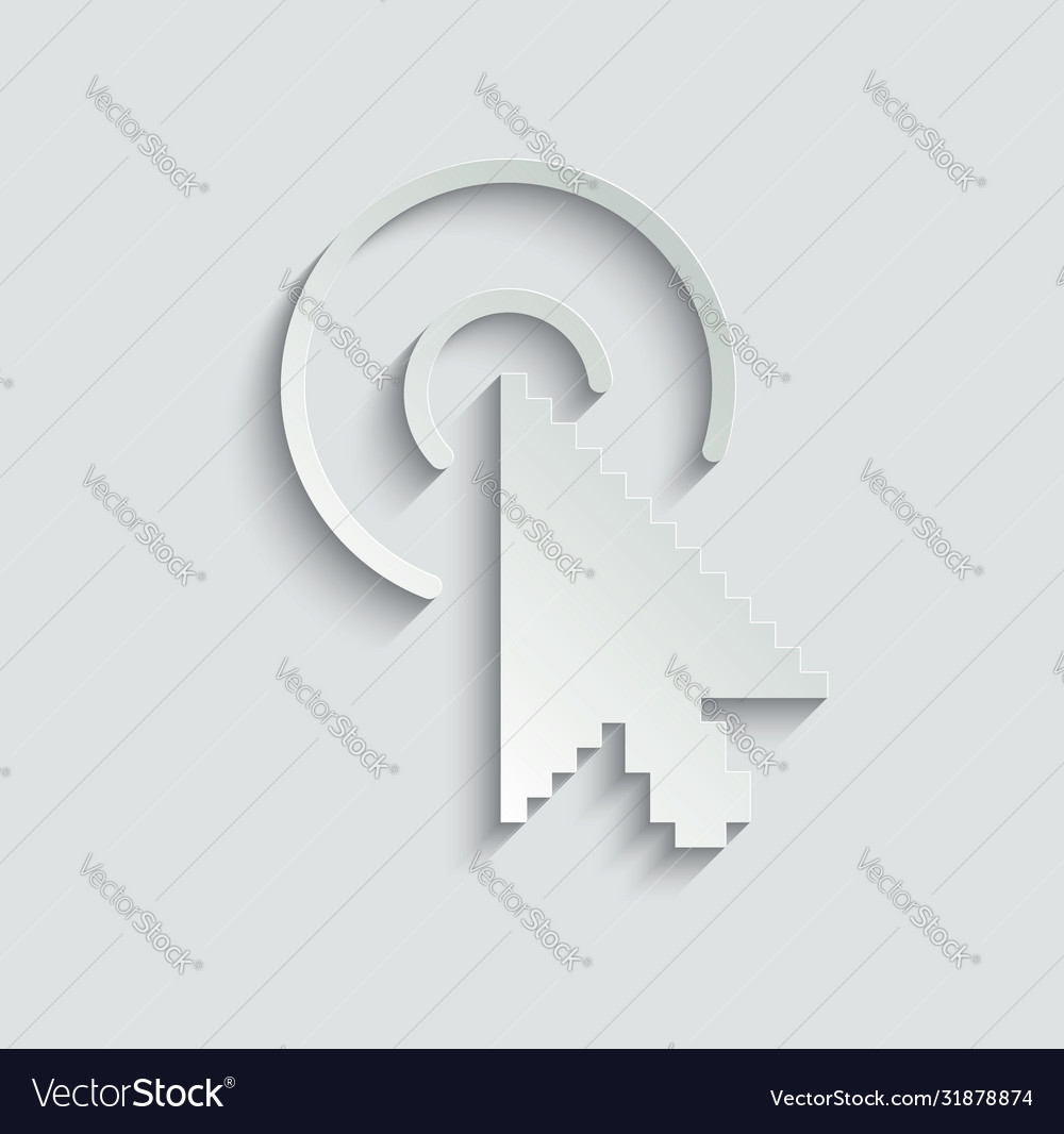 Click icon cursor symbol mouse vector image Click icon cursor symbol mouse
