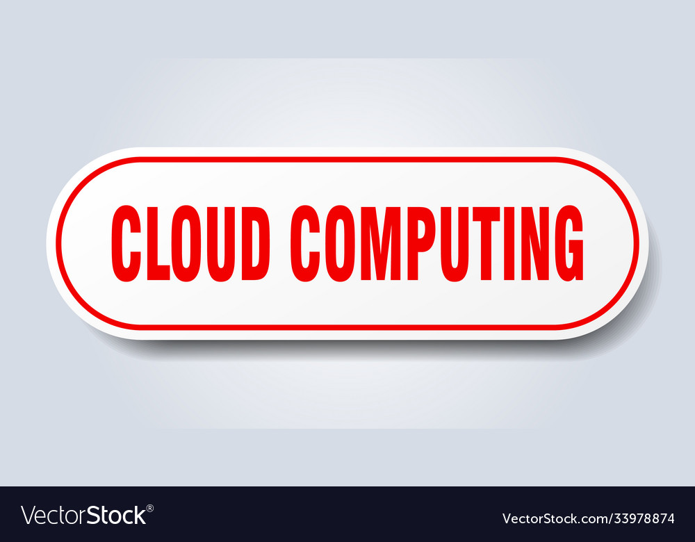 Cloud computing sign rounded isolated button