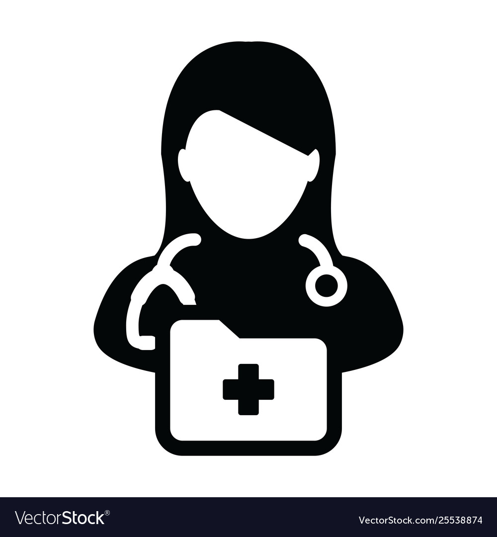 Doctor icon female person profile avatar Vector Image