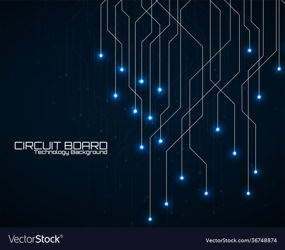 High-tech background with glowing circuit board