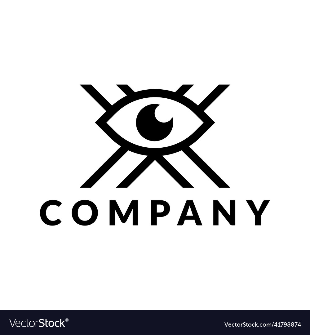 Letter x eye logo design Royalty Free Vector Image