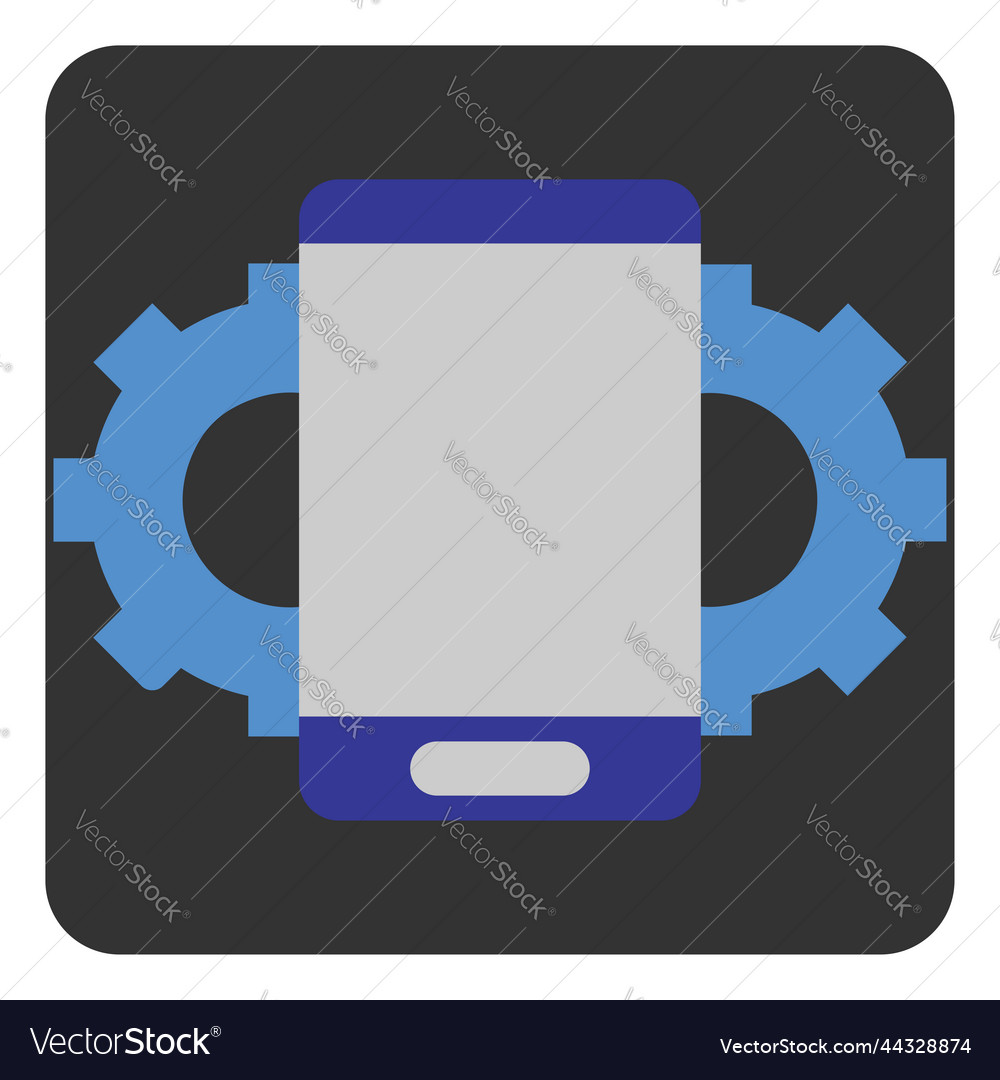 Mobile development settings on a white background