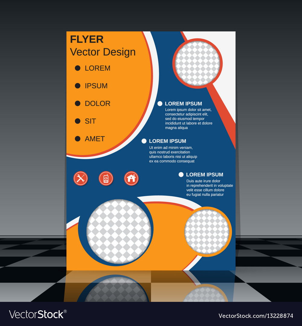 professional business flyer design royalty free vector image