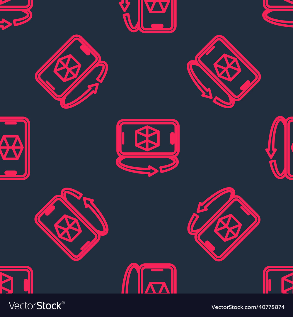 Red line 3d modeling icon isolated seamless