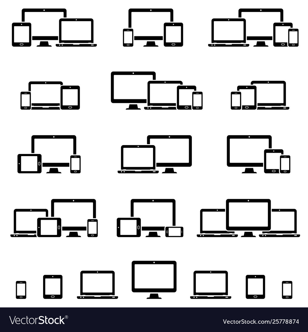 Responsive Screen Icons - Web & Mobile