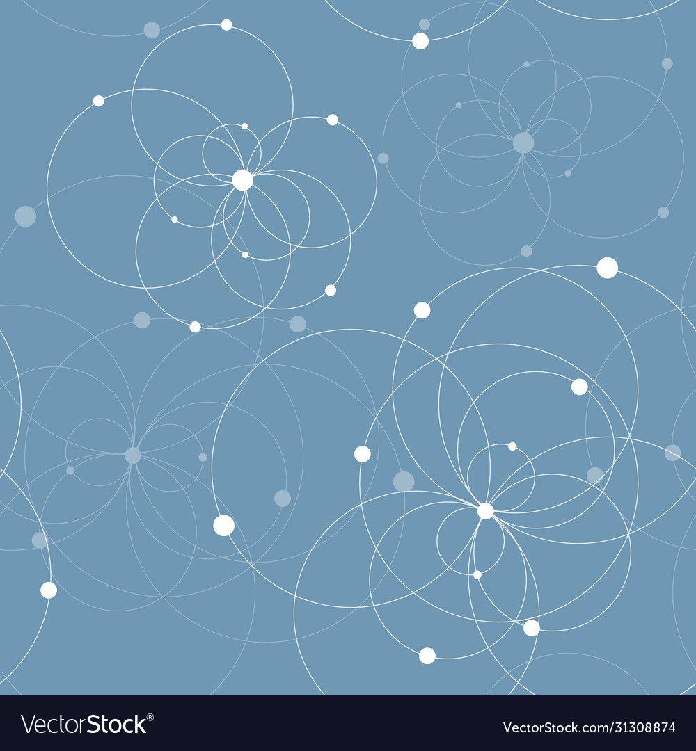 Seamless geometric pattern with connected circles