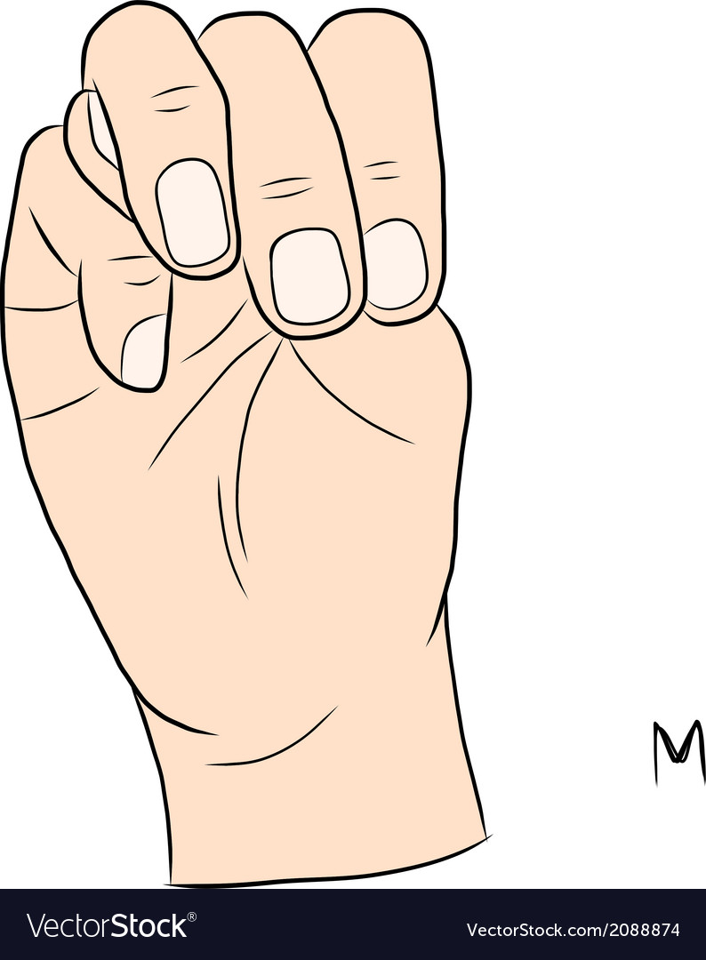 how to sign the letter m in sign language