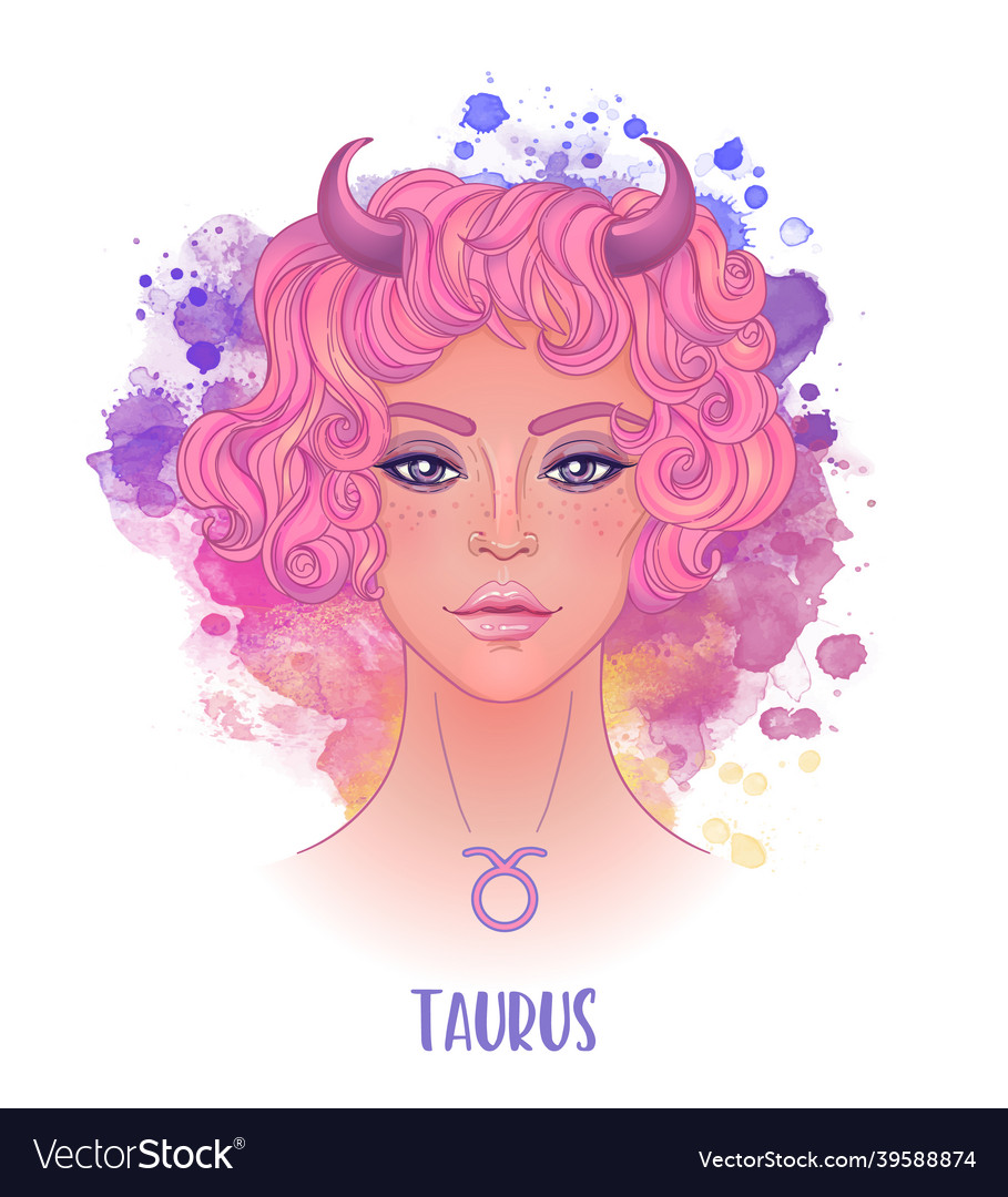 Taurus astrological sign as a beautiful girl