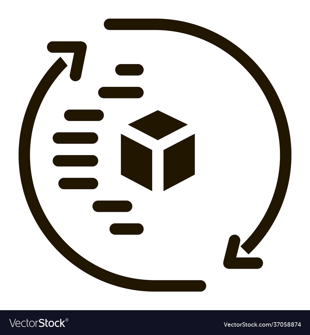 Technical aspect sending icon glyph vector image Technical aspect sending icon glyph