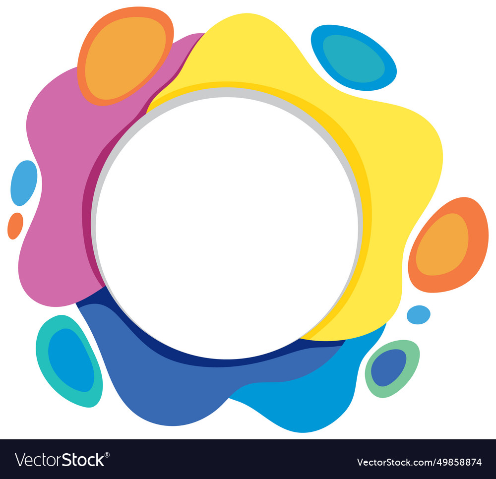 Vibrant abstract frame with dynamic shapes vector image Vibrant abstract frame with dynamic shapes