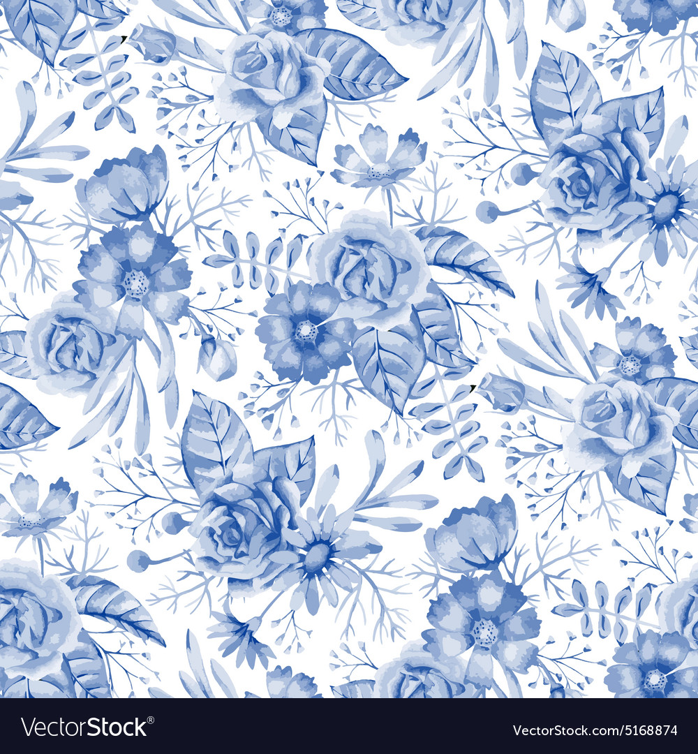 Watercolor seamless pattern Royalty Free Vector Image