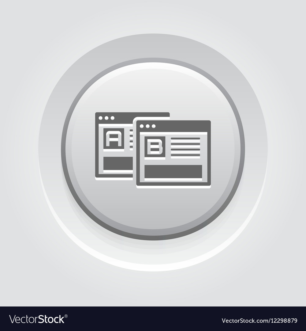 Ab testing icon grey button design