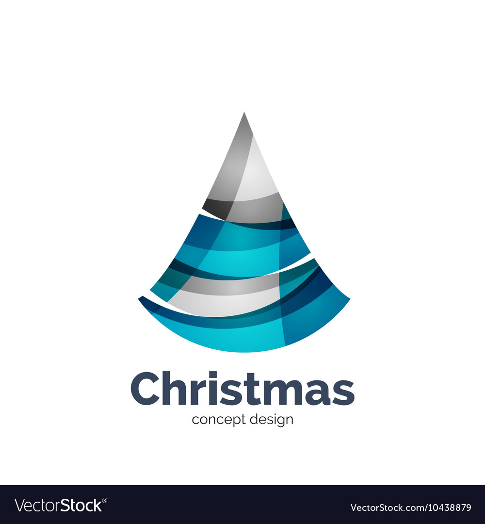 Abstract geometric christmas tree icon