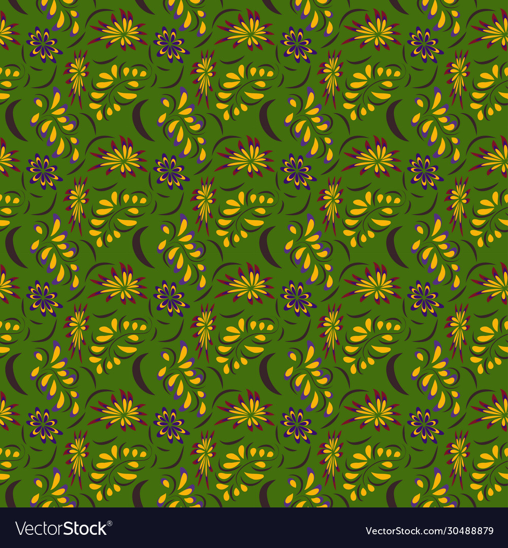 Abstract seamless colorful pattern exotic shapes