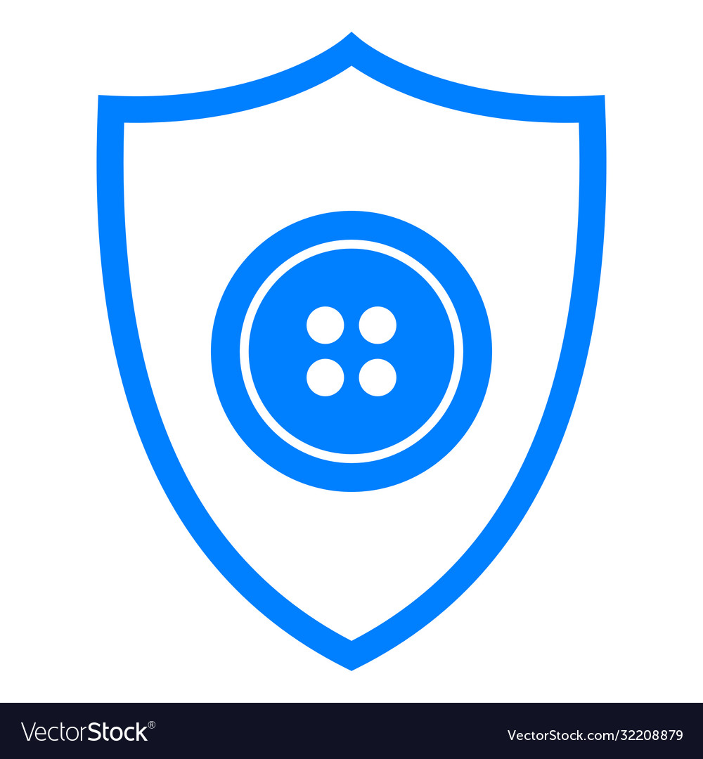 Button and shield