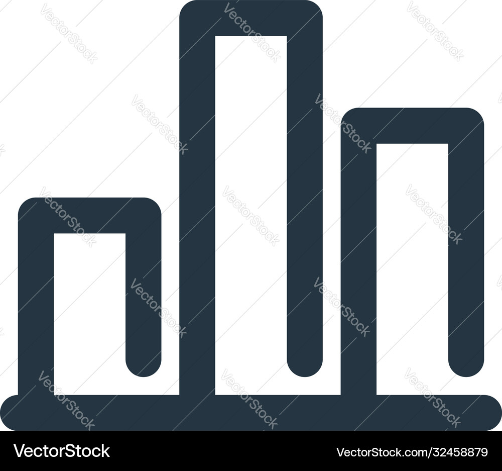 Chart icon editable stroke linear Royalty Free Vector Image