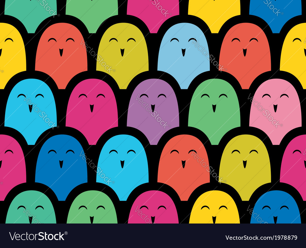 Colorful simple pattern crowd