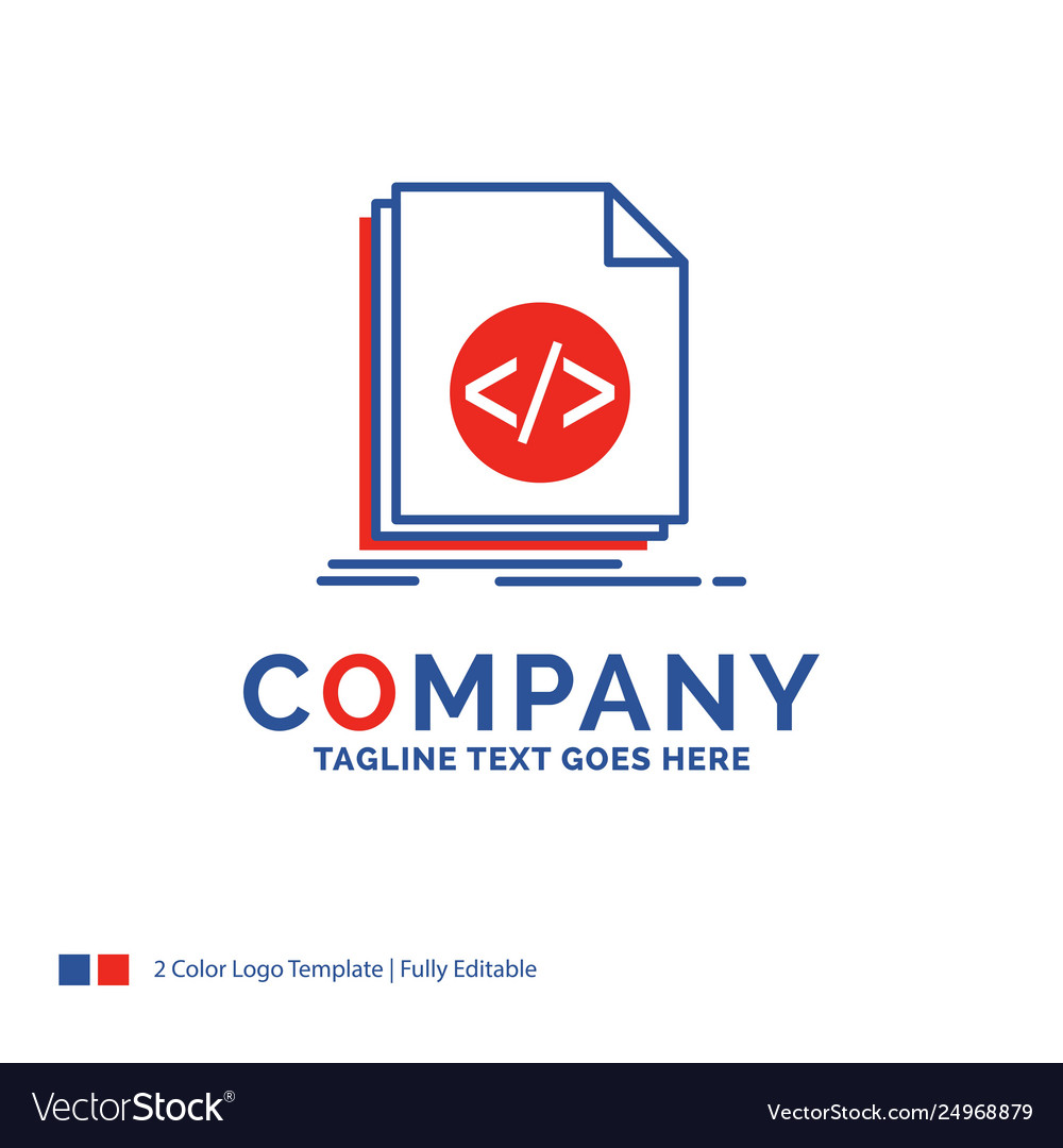 Company name logo design for code coding file