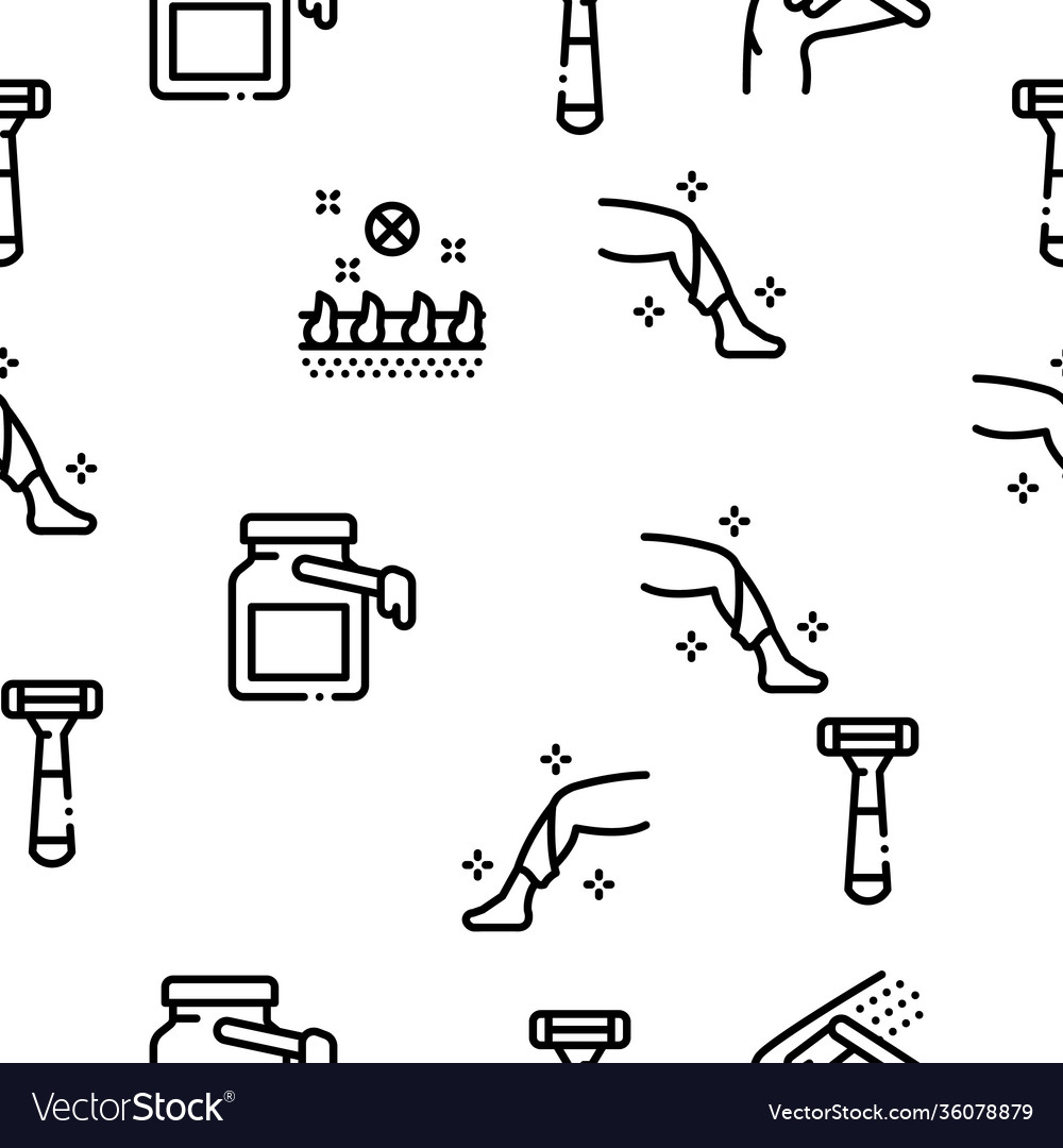 Depilation procedure seamless pattern vector image Depilation procedure seamless pattern