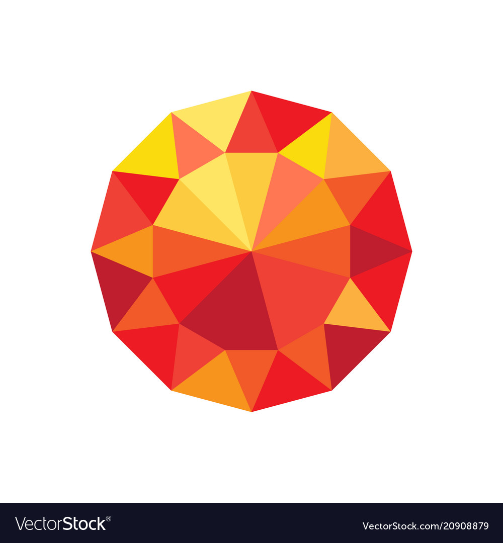 Diamond orange and red color vector image Diamond orange and red color