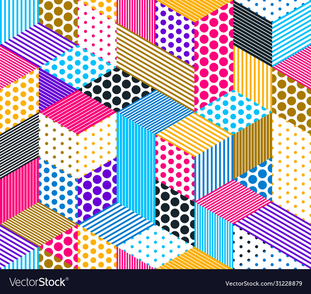 Dotted 3D Cube Pattern