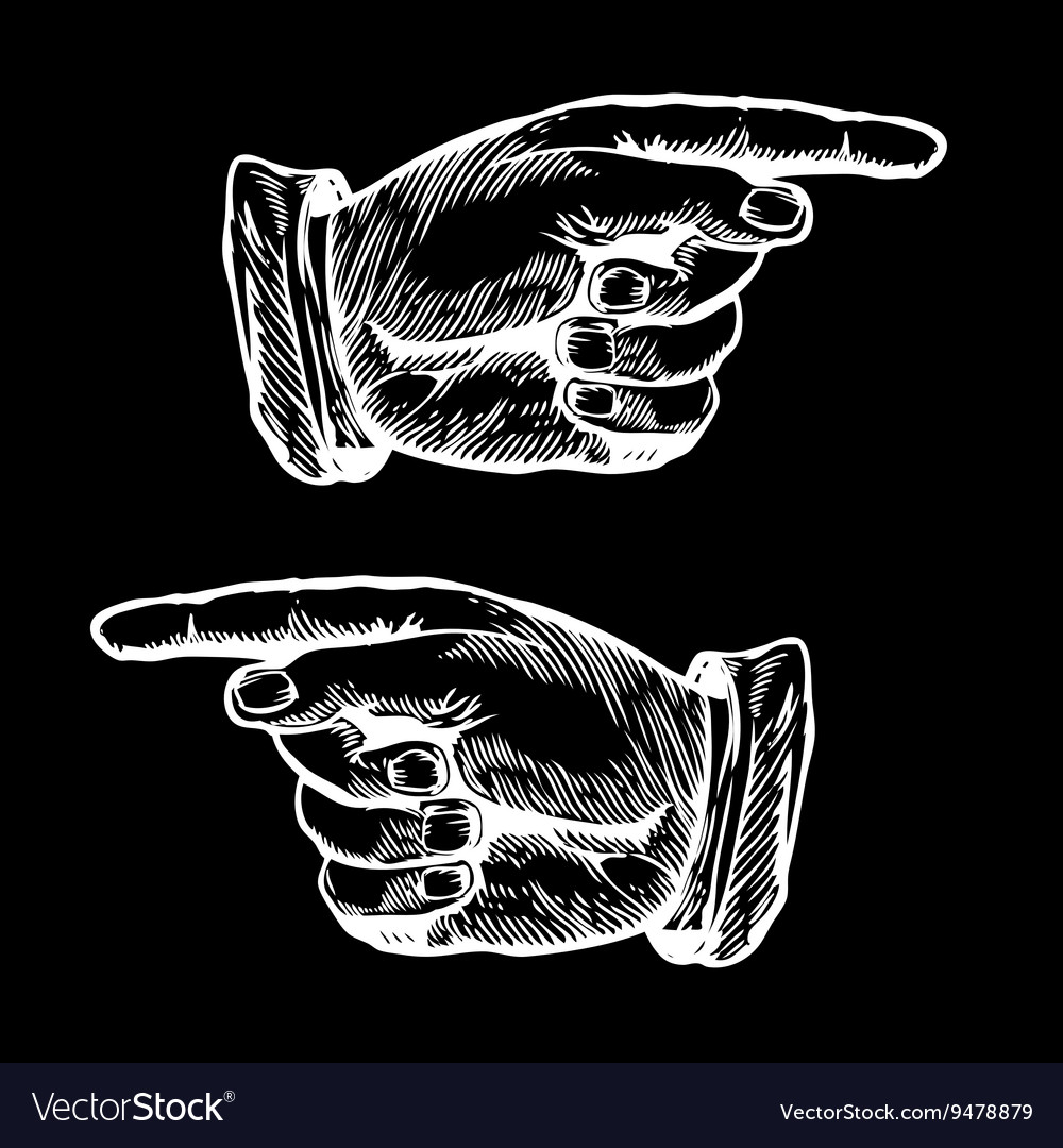 Hands Pointing Left and Right
