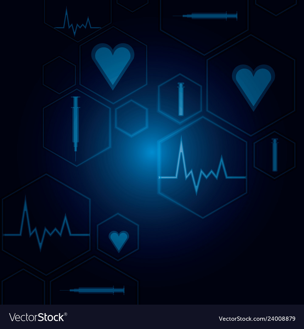 Heart with rate pattern Vector Image Heart with rate pattern