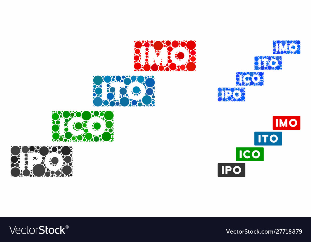 Imo levels composition icon round dots Vector Image Imo levels composition icon round dots