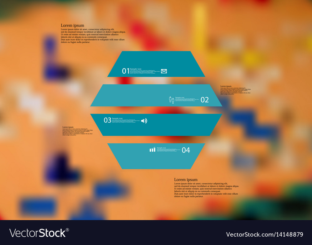 Infographic template with hexagon horizontally