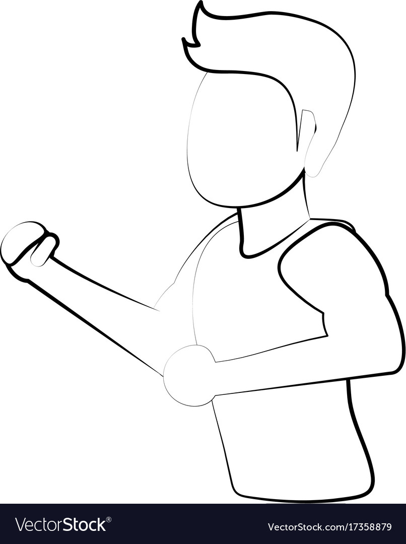 Man avatar running icon image