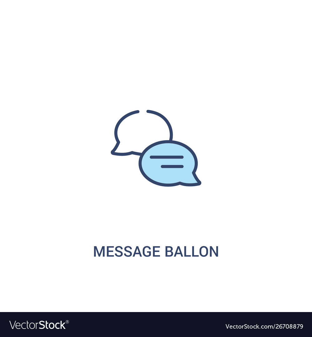 Message balloon concept 2 colored icon simple line vector image Message balloon concept 2 colored icon simple line
