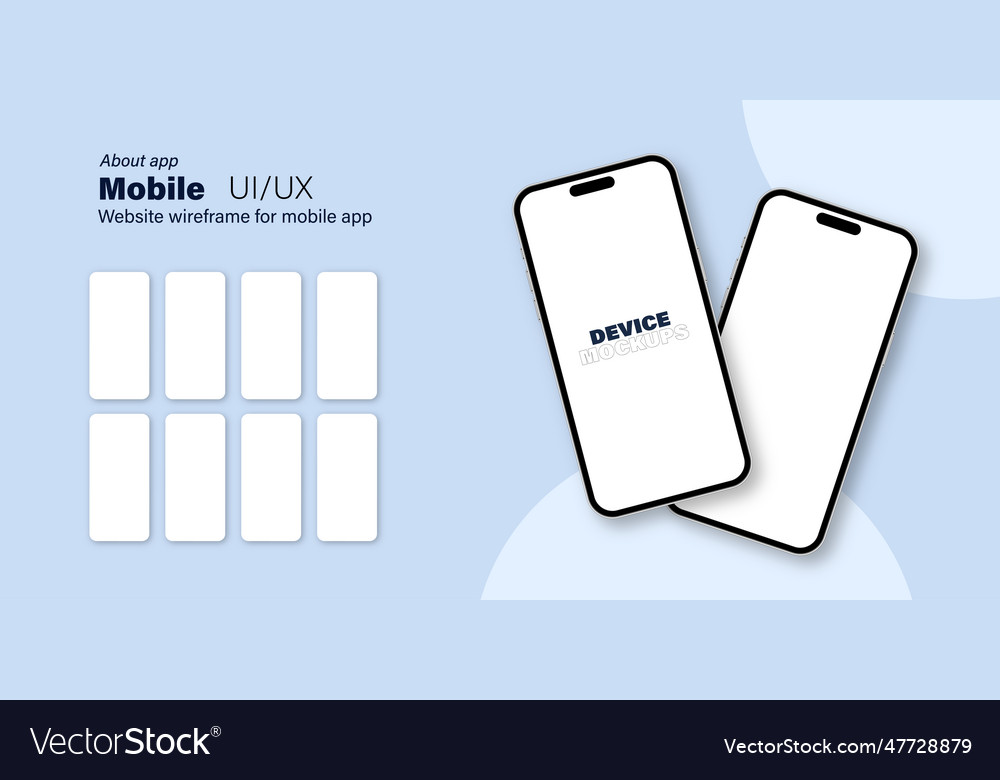 Mobile ui ux mockup application interface green vector image Mobile ui ux mockup application interface green