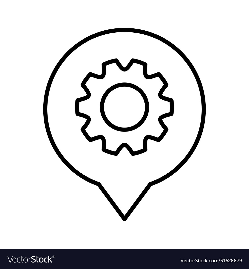 Pin pointer locationwith gear line style