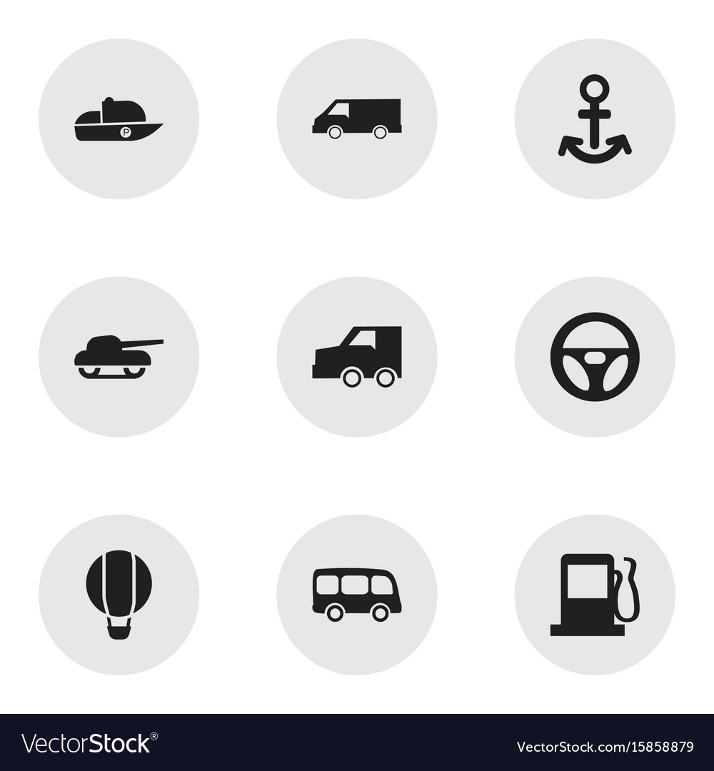 Set of 9 editable shipment icons includes symbols