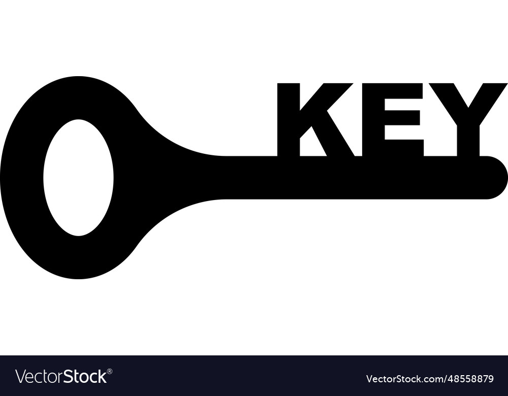 Silhouette shape key symbol to open
