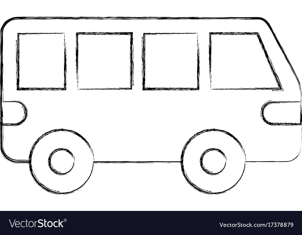 Van car transport vehicle motor wheel Royalty Free Vector