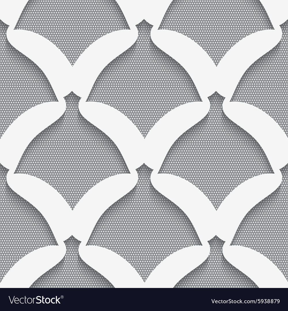 White simple shapes on gray textured pattern