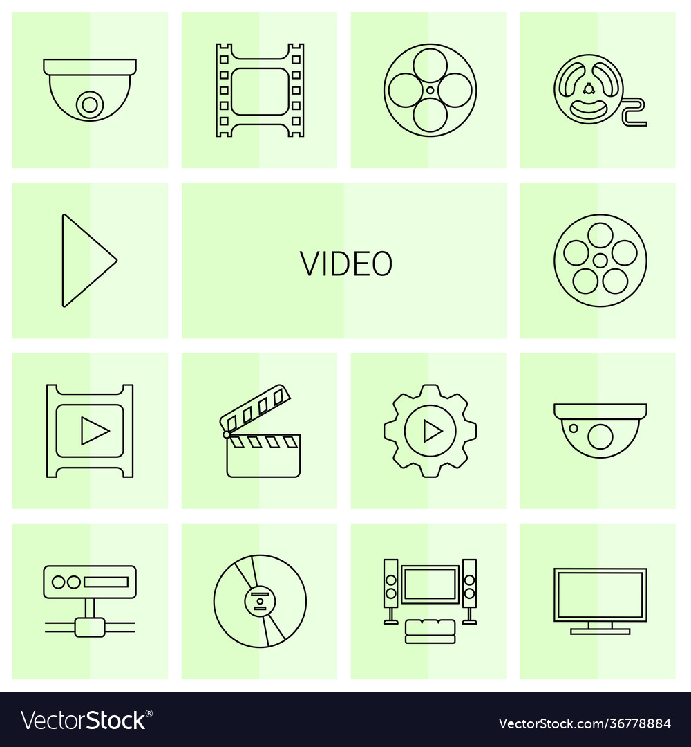 14 video icons