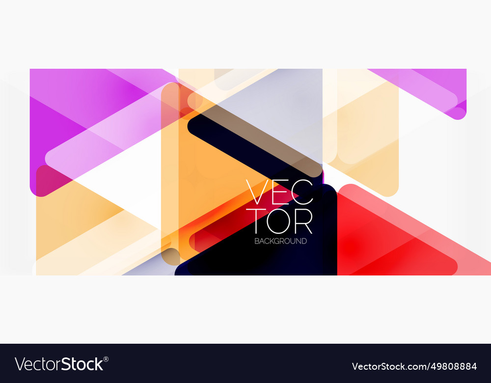 Abstract background color transparent triangles Vector Image