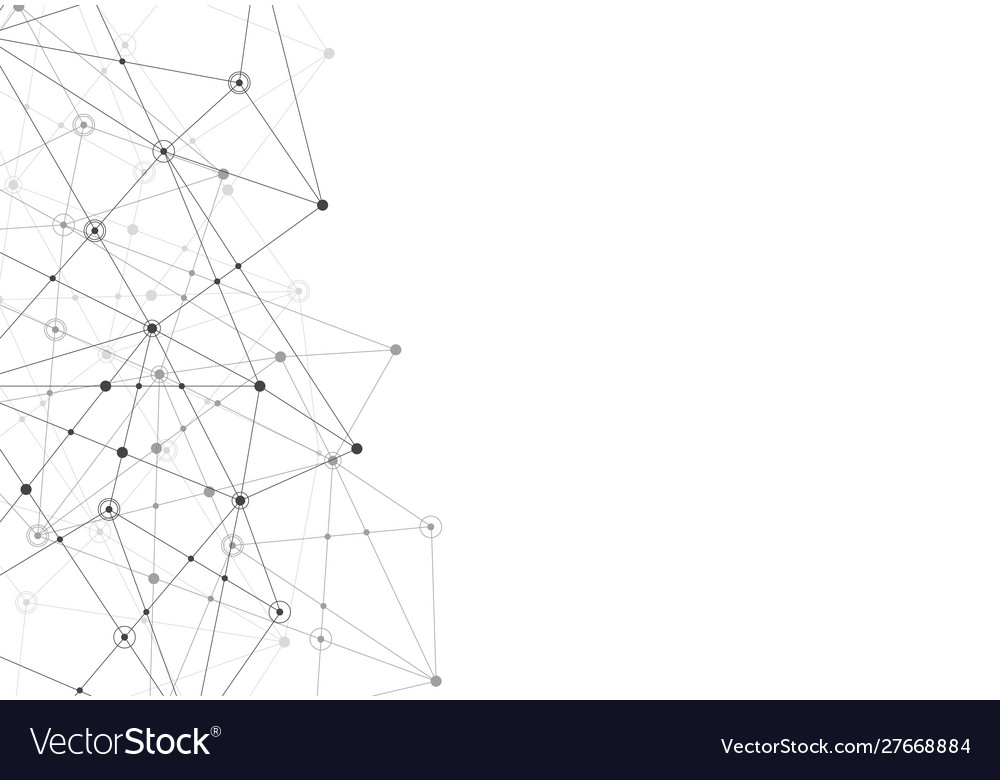 Abstract connecting dots and lines with geometric vector image Abstract connecting dots and lines with geometric