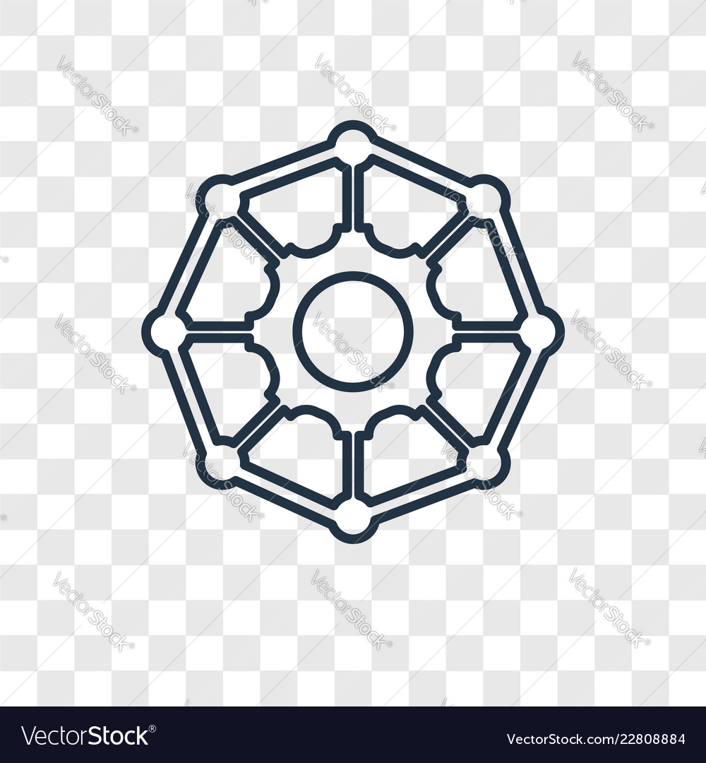 Algorithm concept linear icon isolated vector image Algorithm concept linear icon isolated